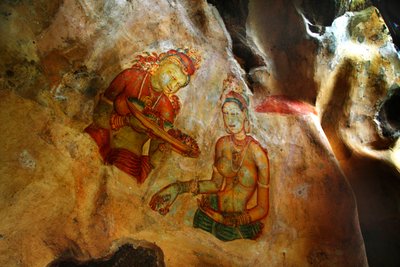 Fresco on the Wall of Sigiriya Rock, Matale District, Sri Lanka by Unknown